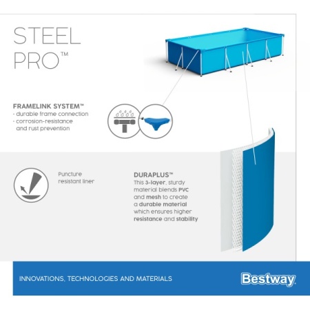 Bestway 56403 BW Каркасный бассейн Steel Pro 259х170х61см, 2300л