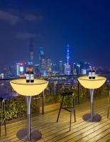 Стол светящийся круглый на металическом основании 60х60х56 Стол светящийся круглый на металическом основании 60х60х56