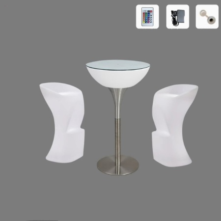 Комплект светящейся мебели Стол+2 стула V2 Комплект светящейся мебели Стол+2 стула V2